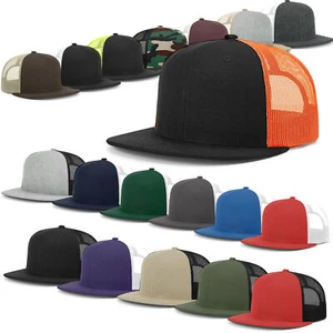 Richardson 511 Tapa FLATBILL MEZCLA DE LANA CAMIONERO Snapback Ajustable OSFM Hi-Pro - Imagen 1 de 21