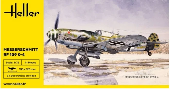 MESSERSCHMITT BF 109 K-4 KIT 1 72 Heller Kit Aerei Modellino Nuovo