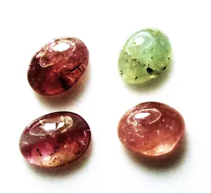 NICE MIXED COLOR 2 plus cts UP TO 6 X 4mm LOT TOURMALINE CABOCHONS BRAZIL # 6 - Picture 1 of 1