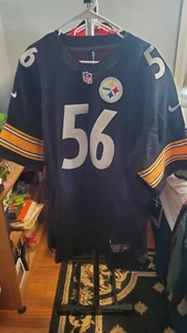 NWT Nike Pittsburgh Steelers LaMarr Woodley 56 Jersey Sewn NFL Onfield Sz 56 2XL - Picture 1 of 14
