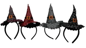7" Mini Witch Hat Headband, Cosplay Shiny Embellished Fabric, 4 colors available - Picture 1 of 9