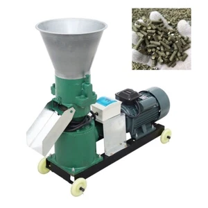 220V 2mm Feed Pellet Mill Machine Large Powered Feed Granulator Fish Pig Duck - Picture 1 of 24
