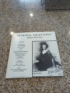 47 - Opera LP Magda Olivero Sings puccini - La Boheme Butterfly Tosca - Signed - Picture 1 of 4
