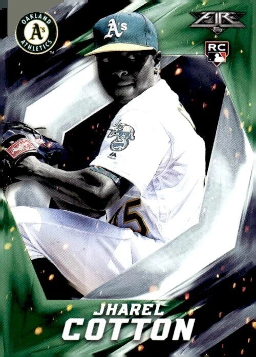 2017 Topps Fire #81 Jharel Cotton RC - Oakland Athletics - Image 1 of 1