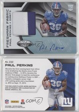 2016 Certified Freshman Fabrics Signatures Mirror Paul Perkins Rookie Auto RC
