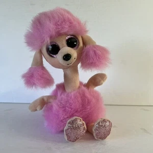 Ty Beanie Boos Pink Glitter French Poodle Camilla 9" Stuffed Animal Toy Plush - Picture 1 of 6