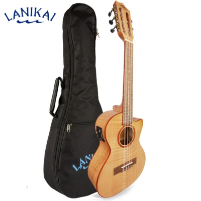 Lanikai FM-5CET Flame Maple 5-String Tenor A/E Ukulele with Padded Gig Bag - Image 1 of 4