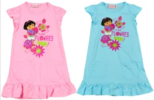 Nickelodeon Dora the Explorer Girls summer pink or blue dress Age 4 6 8 10 - Picture 1 of 14