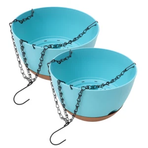 2 Pcs Hängekorb Blumentopf Balkon Hängende Blumentöpfe Für Den Garten - Bild 1 von 12