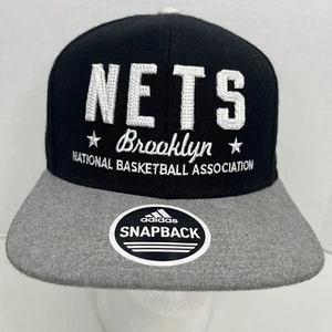 NBA Brooklyn Nets Adidas Adult Structured Adjustable Fit Cap Hat Snapback New - Picture 1 of 8
