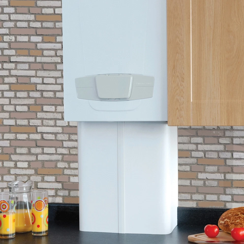 Boiler Box Pipework Cover 2 Part 500mm x 400mm Various Depths Talon Gloss White - Image 1 of 2