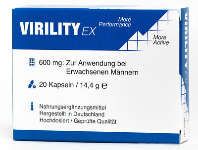 Virility EX © FÜR AKTIVE ERWACHSENE MÄNNER KAPSELN . 20 STÜCK HOCHDOSIERT • 29.95€