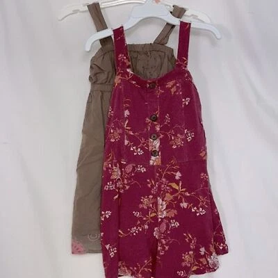 Art Class / Mossimo Kids Dress Set Purple Brown XS Size Garterized Bust #0348 - Image 1 of 4