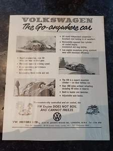 VW Beetle 1959 Magazine Advert Original - Picture 1 of 1