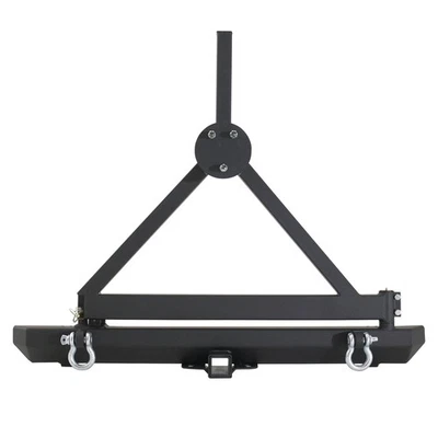 Smittybilt 76651D SRC Classic Rear Bumper Includes Hitch; Tire Carrier - Image 1 of 4