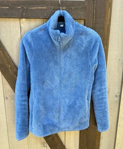 Women's Uniqlo Long Yarn Fleece Jacket - Blue - Size Small - WOW! - Picture 1 of 3