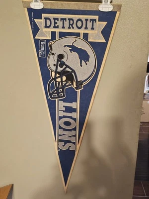 DETROIT LIONS 12X30 NFL VINTAGE BANDERÍN NFL FÚTBOL 11/8/25 Foto 1 de 3