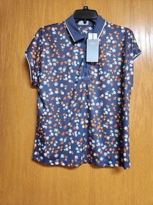 Callaway Women Floral Polo Short Sleeve Top. NWT. Med. - Image 1 of 4