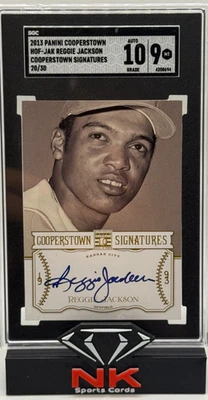 2013 Panini Hall of Fame REGGIE JACKSON #HOF-REG Cooperstown Signatures Auto /30 - Image 1 of 3