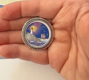 Maine US State brooch / Tack Pin - Picture 1 of 3