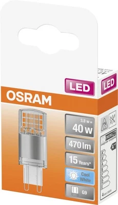 Osram LED Stiftsockellampe G9 3,8W neutralweiß, klar  Leuchtmittel - Bild 1 von 3