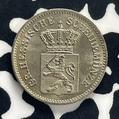 1866 Germany Hesse-Darmstadt 1 Kreuzer Lot#GB143 High Grade! Beautiful! - Image 1 of 2