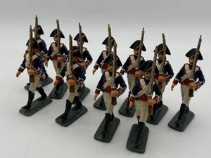Soldados Ejército Continental EE. UU. Revolución Americana 11 Figuras Plomo 54 m - Imagen 1 de 5