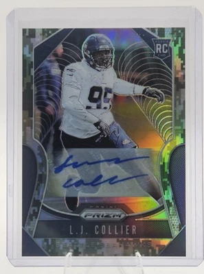 L.J. Collier RC #380 2019 Panini Prizm Camo Auto /25 - Image 1 of 2