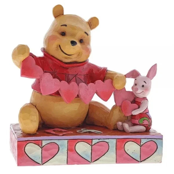 Jim Shore Disney Traditions - Pooh & Piglet - Handmade Valentines 4059746 - image 1 of 4