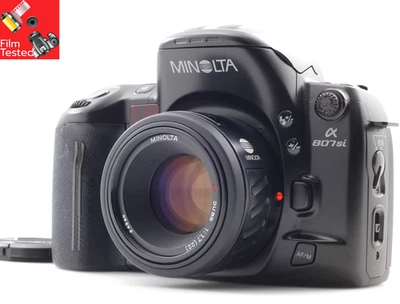 MINOLTA Dynax α 807si Film Camera AF 50mm F1.7 Lens Tested JAPAN [Near MINT] - Image 1 of 4