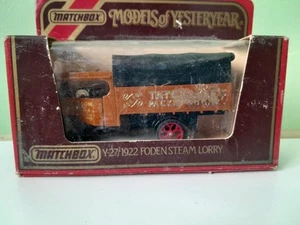 Y27 Matchbox Models Of Yesteryear 1922 Foden Steam Lorry Tate & Lyle's - Picture 1 of 11