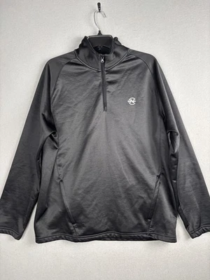 Pullover Nautica Competition Para Hombre Grande Negro Cuarto Cremallera Polar Logo Bolsillos Foto 1 de 4