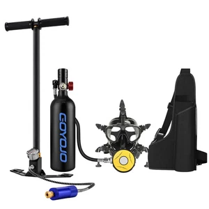 Tanque de Buceo 1L Tanque de Buceo Montaje de Cámara Cara Completa Snorkel Conector de Tanque de Oxígeno - Imagen 1 de 22