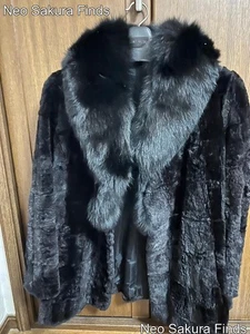 SAGA NERZ Pelzmantel Größe 11-13 Damen - Top gebrauchter Zustand, Large, JP - Bild 1 von 4