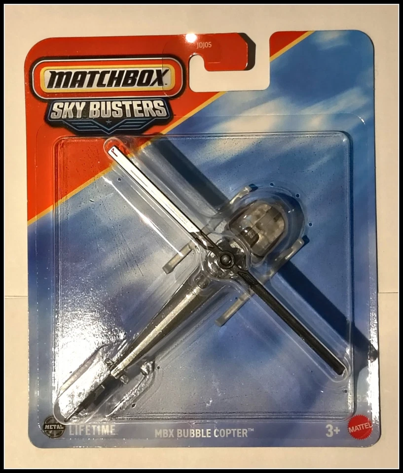 Matchbox Sky Busters Silver MBX Bubble Copter - Image 1 of 1