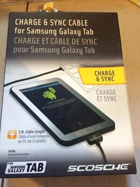 Scosche Charge and Sync Cable for samsung galaxy Tab - Image 1 of 2