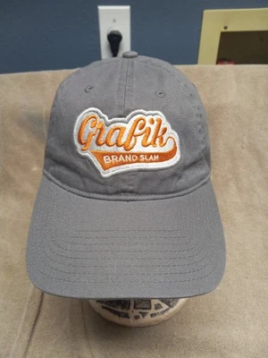 GRAFIK BRAND SLAM - Gray Adjustable Baseball Hat 🧢 By Fahrenheit - Image 1 of 4