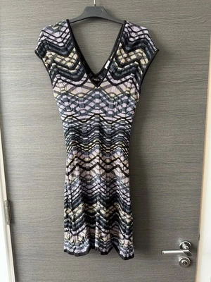MISSONI Chevron Stripe zig zag  Dark Purple short Dress Size S 42 UK 10 - Image 1 of 4