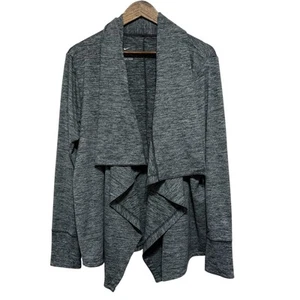 Nike Cárdigan Mujer L Gris Dri Fit Frente Abierto Cascada Elastizado Yoga Sudadera - Imagen 1 de 11