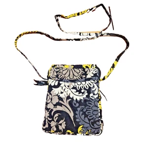 Bolso Bandolera Genuino Vera Bradley Barroco Retirado Amarillo Negro MUY RARO - Imagen 1 de 7
