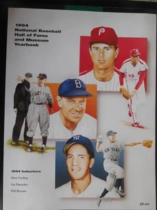 BASEBALL HOF & MUSEUM 1994 ANNUARIO UFFICIALE INDOTTI CARLTON/DUROCHER/RIZZUTO - Foto 1 di 1