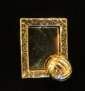 Spilla cornice portafoto pallavolo placca oro 24 carati personalizza con la tua foto - Foto 1 di 12