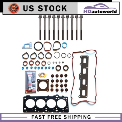 Juego de pernos de junta de culata aptos para Chrysler PT Cruiser Dodge 2004-2008 2,4 L VIN J X Foto 1 de 4