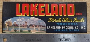 ADVERTISING Label Crate Lakeland Florida Citrus - Picture 1 of 1
