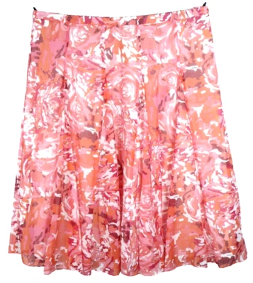 COLDWATER CREEK Women's Thin Cotton Silk Pleated Skirt Floral Multicolor Size 2X - Image 1 of 4