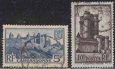 France 1938 SC# 345, 346 - Medieval Walls - Keep & Gate Vincennes Used Lot #075