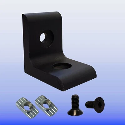 Winkel 30x40 Nut 8 Aluminium schwarz eloxiert Bosch kompatibel mit Befestigung