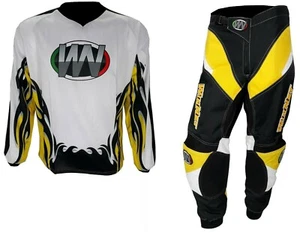 Completo tuta per moto da cross motocross maglia casacca e pantaloni fuoristrada - Foto 1 di 9
