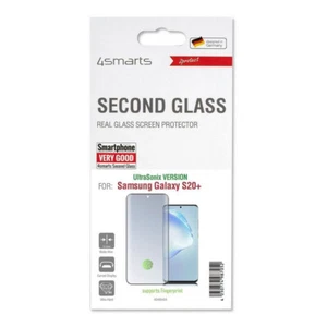 *4smarts* Second Glass UltraSonix Schwarz für Samsung Galaxy S20+ 5G Schutzglass - Zdjęcie 1 z 5