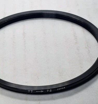 77-72mm Step-Down Lens Filter Converting Adapter Ring 77mm-72mm Metal 77-72 Thin - Image 1 of 4